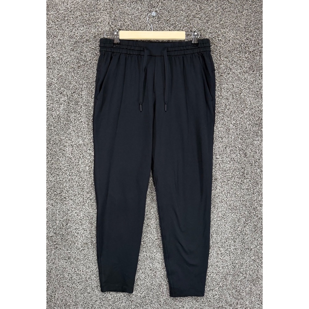 Lululemon Soft Jersey Tapered Pants Mens S/27 Black Jogger Drawstring LM5BBIS